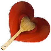 Heart sk�l med slev