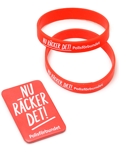 polisforbundet siliconarmband badge