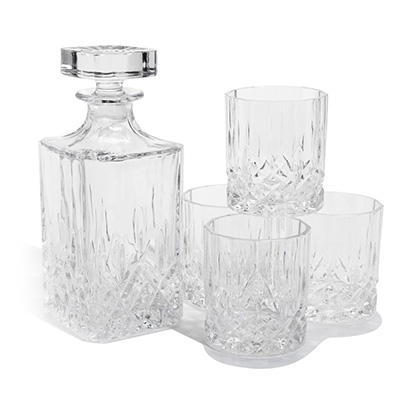 410778 glaskaraff med glas