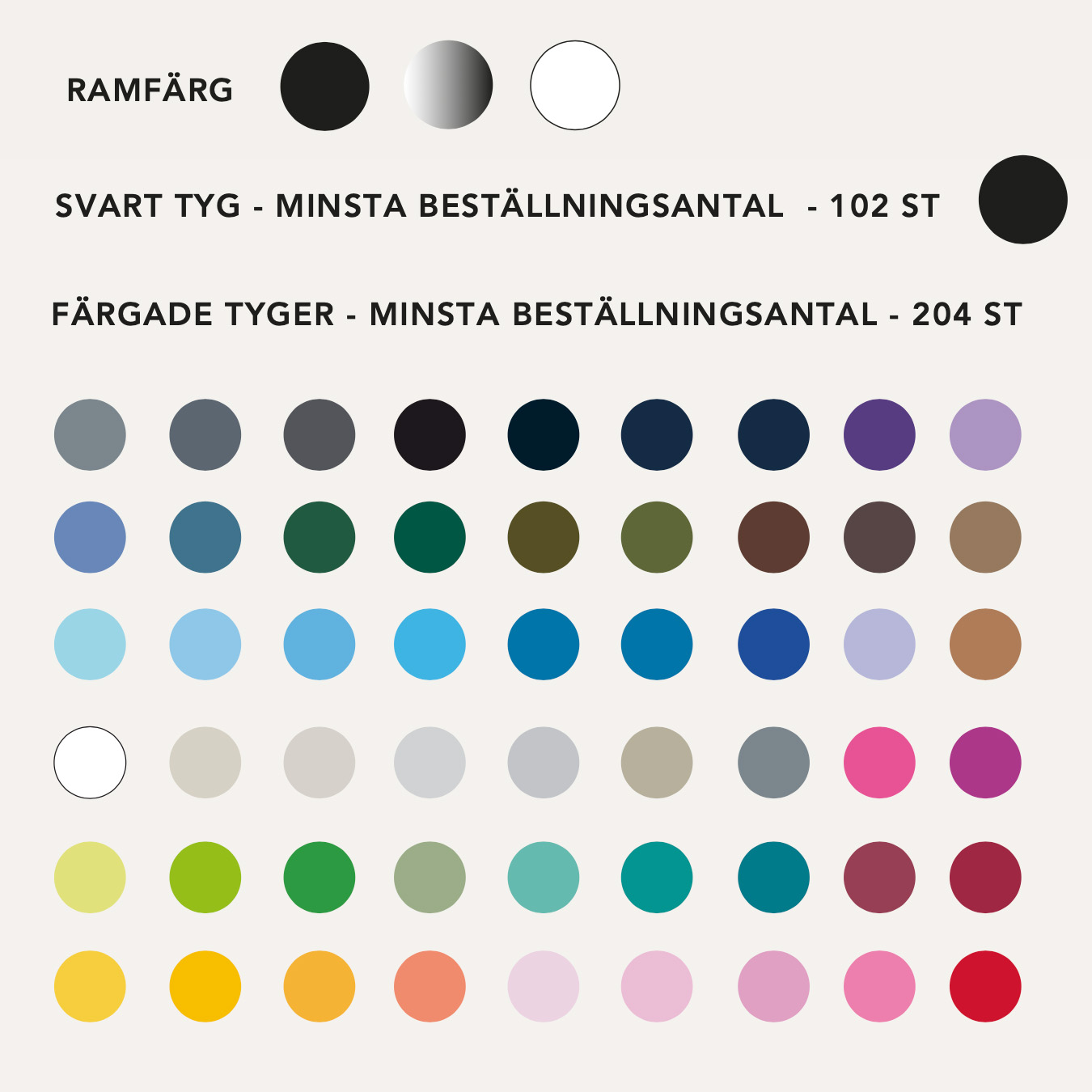 Brassestol farger 2026