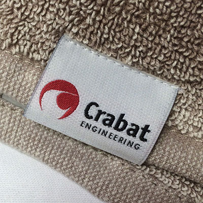 Crabat etikett p handduk