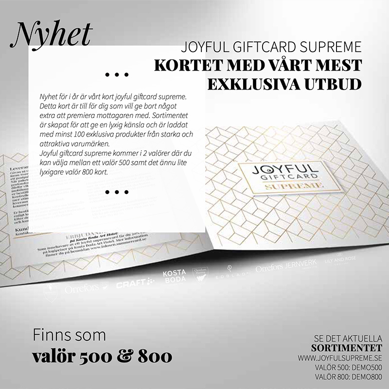 Joyful Giftcard Supreme 800 3