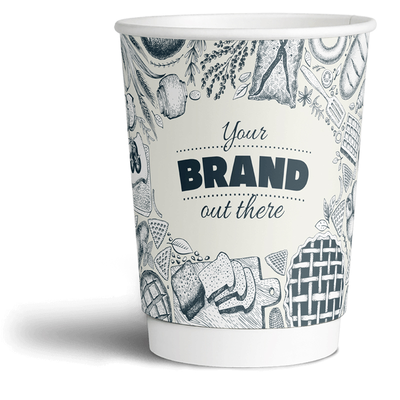 Pappersmugg 8oz dubbelvagg tryck