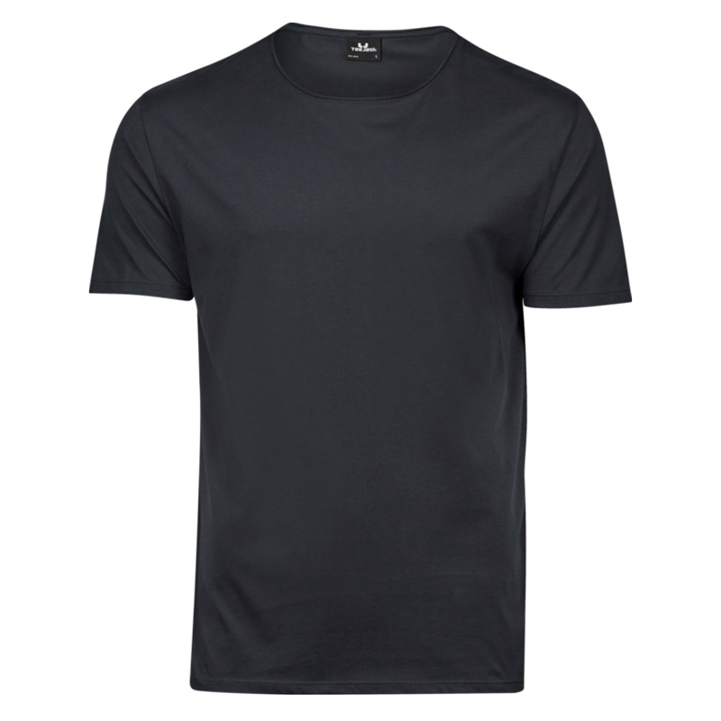 TeeJays rawedge tee herr darkgrey