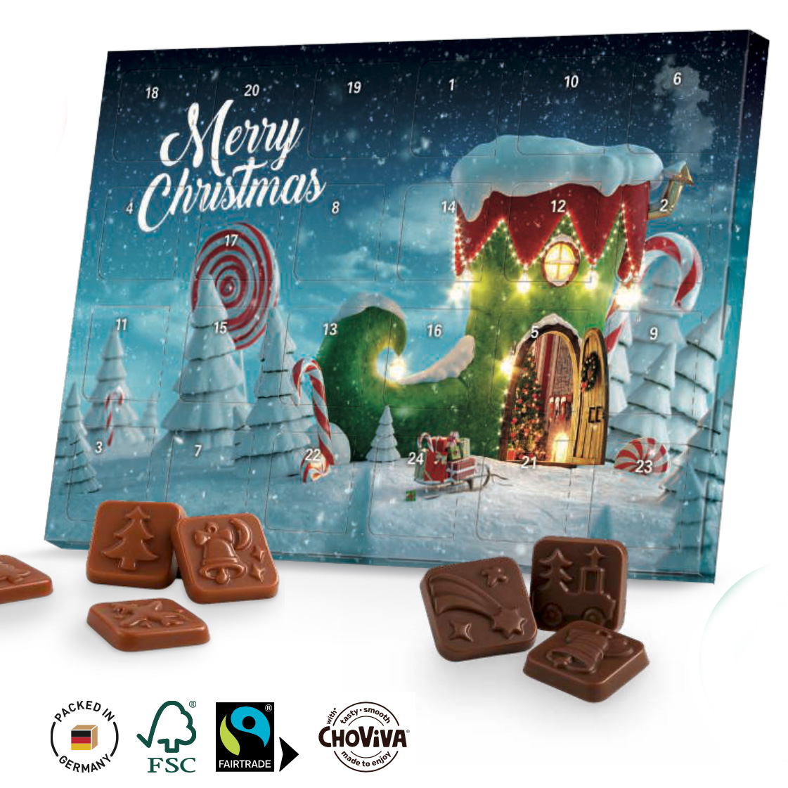 chokladkalender med eget tryck