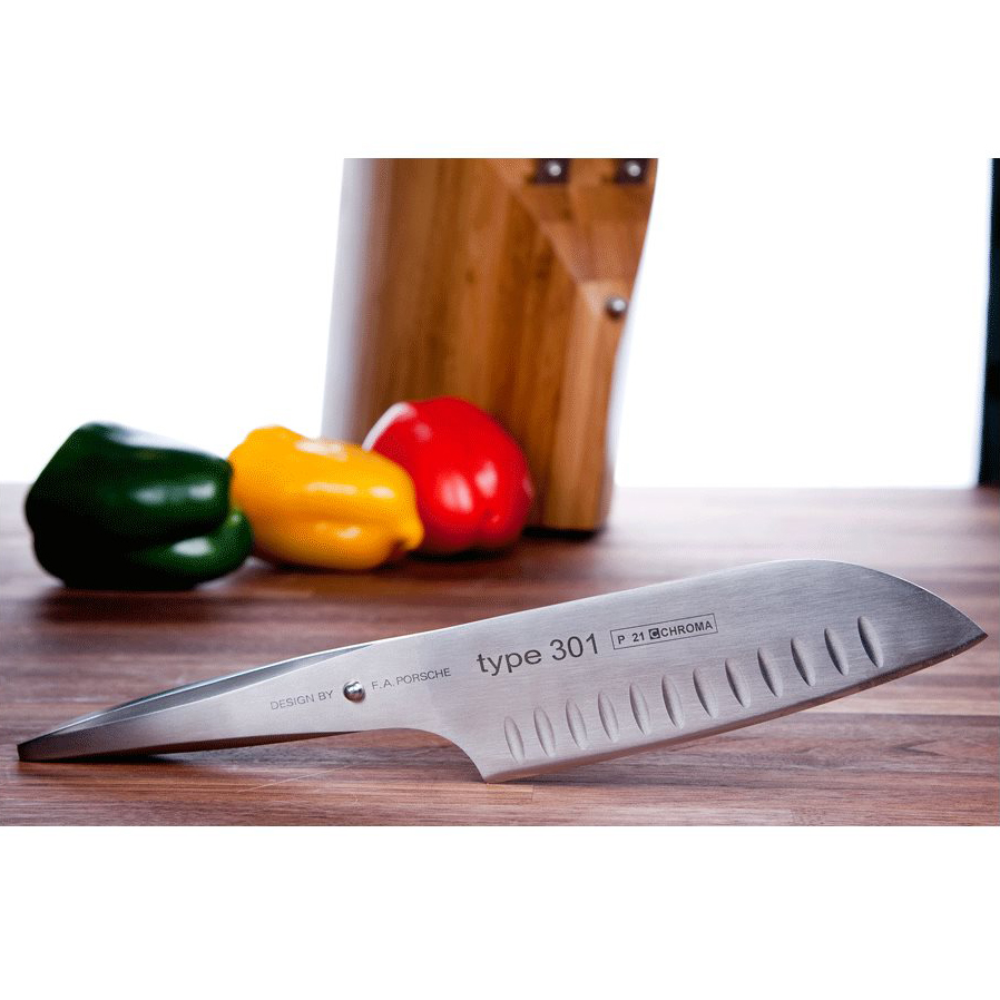 chroma type 301 santoku japansk kockkniv 18 cm 2