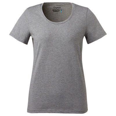 fairtrade t shirt rund hals dam gramelerad