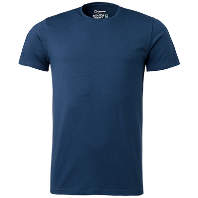 fairtrade t shirt rund hals herr indigo