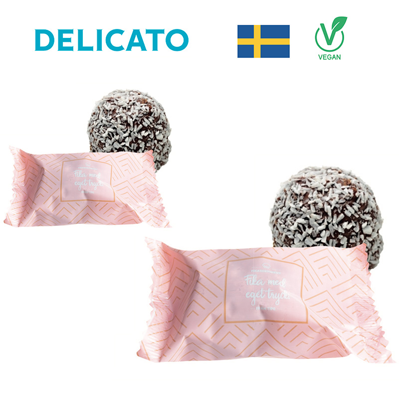 fika m tryck chokladboll