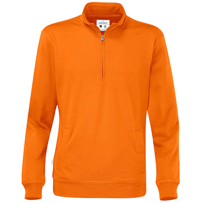 half zip unisex eko orange