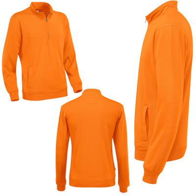 half zip unisex eko orange2