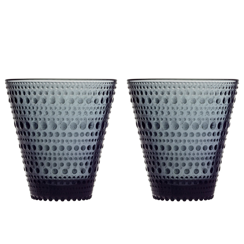 iittala kastehelmi glas morkgra 1
