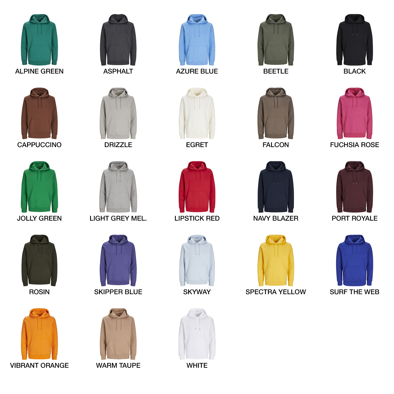 jackjones cosy hood colors