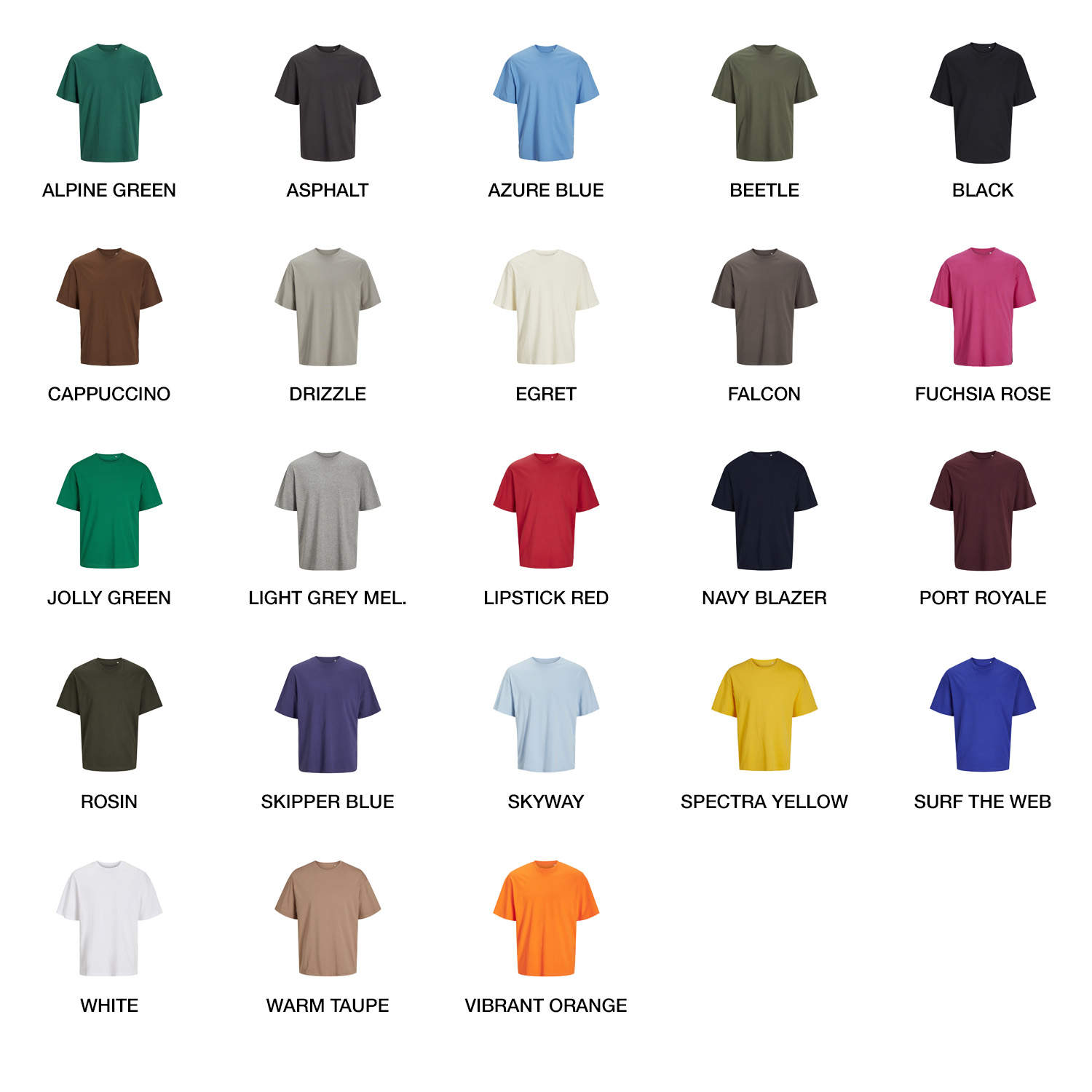 jackjones frame tee colors