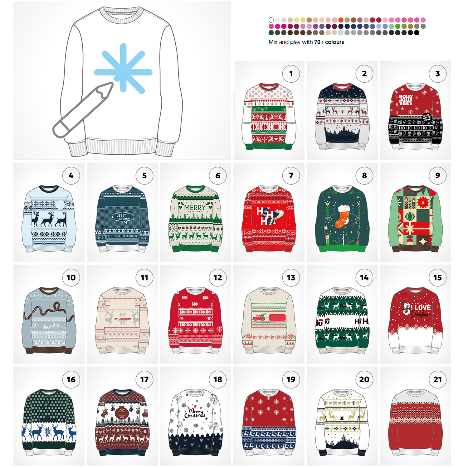 jultroja i egen design urval mix