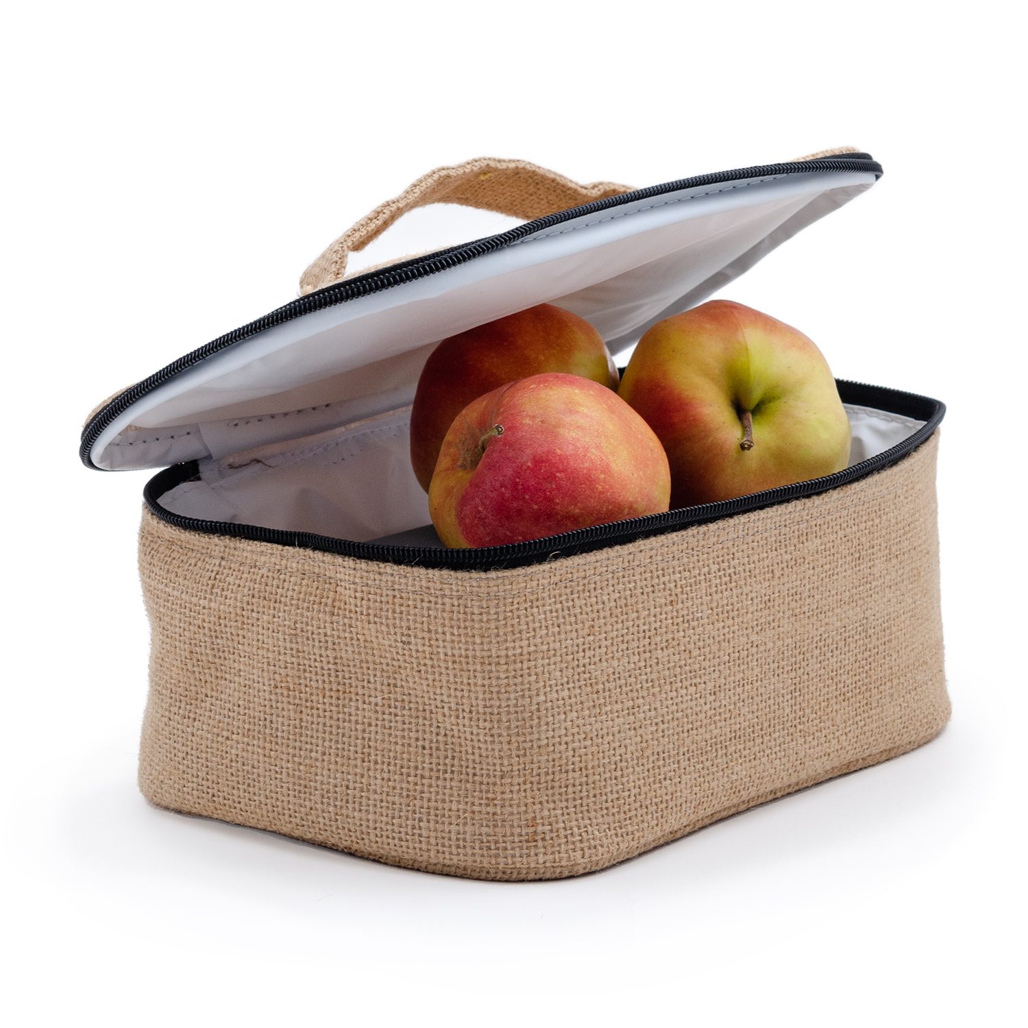 lunch bag jute insida