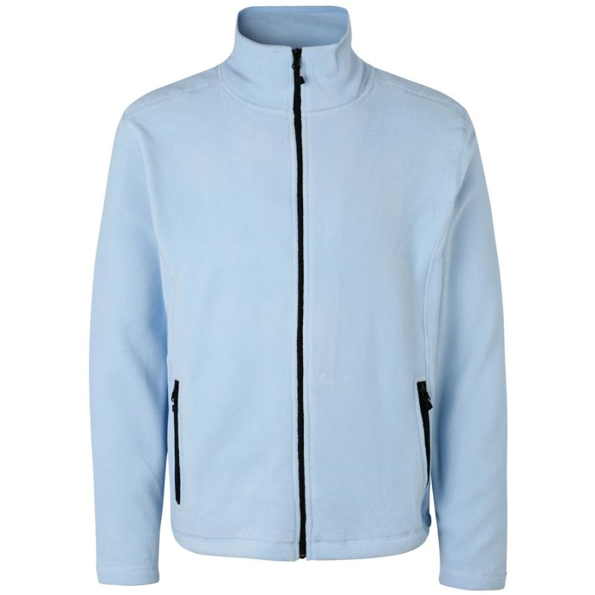 microfleece cardigan ljusbla