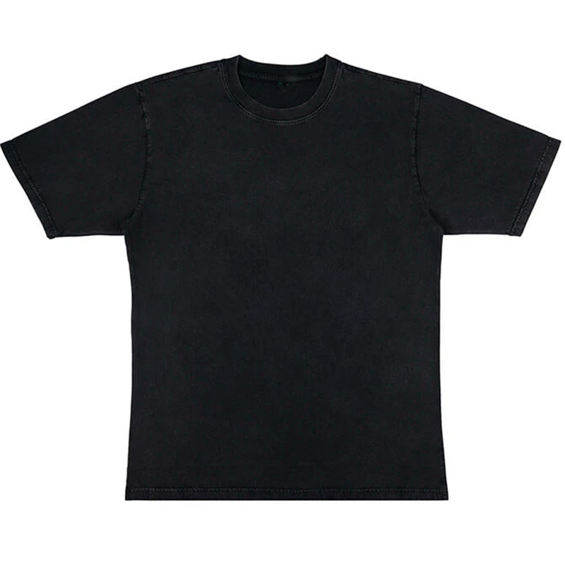 oversize organic t shirt stone wash black