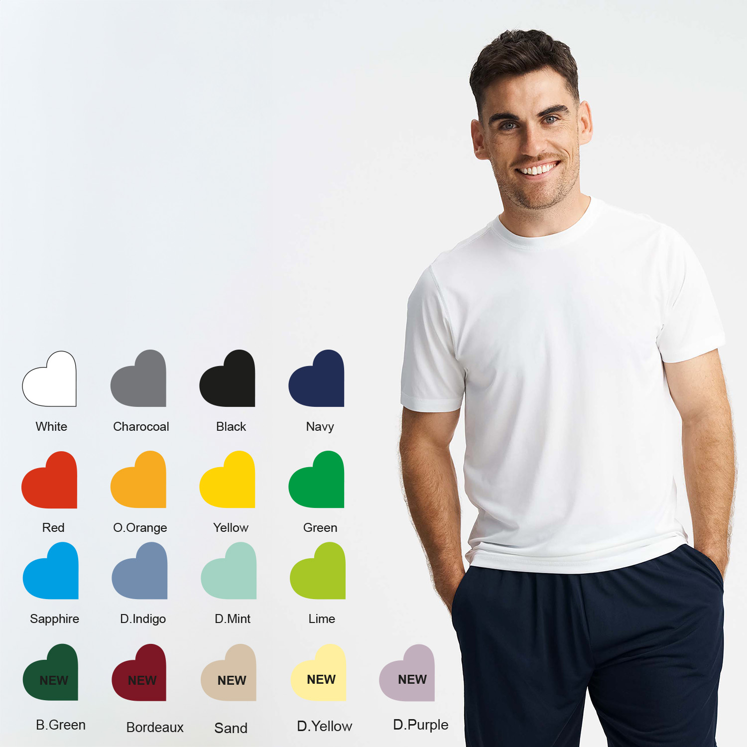 performance t shirt colors