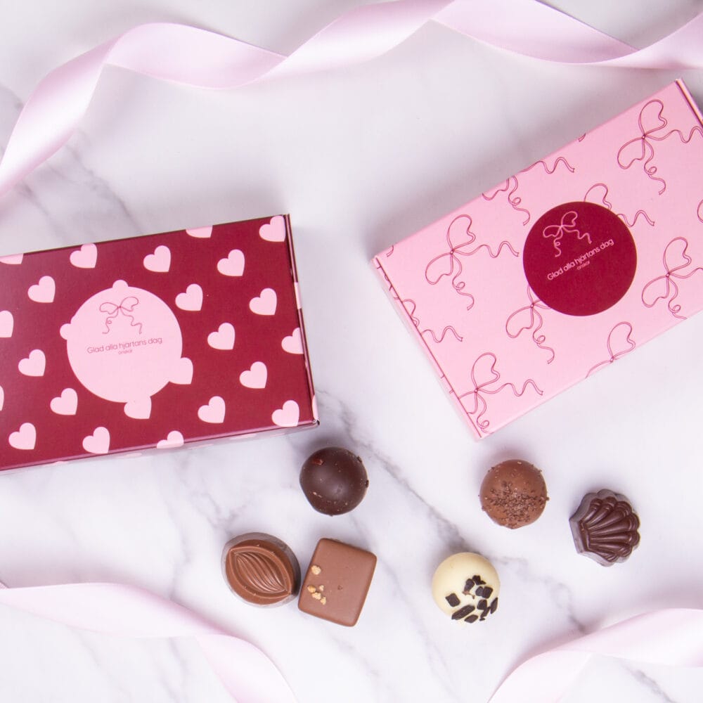 pralinask alla hjartans dag godis