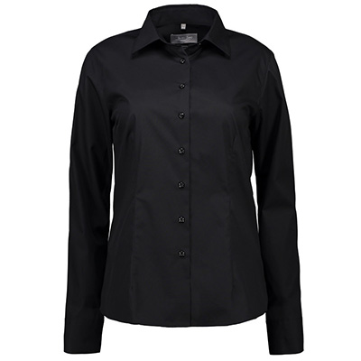 seven seas poplin modernfit dam SS710 svart 2