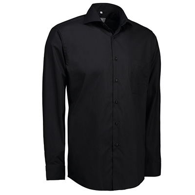 seven seas ss7 poplin modernfit svart 1