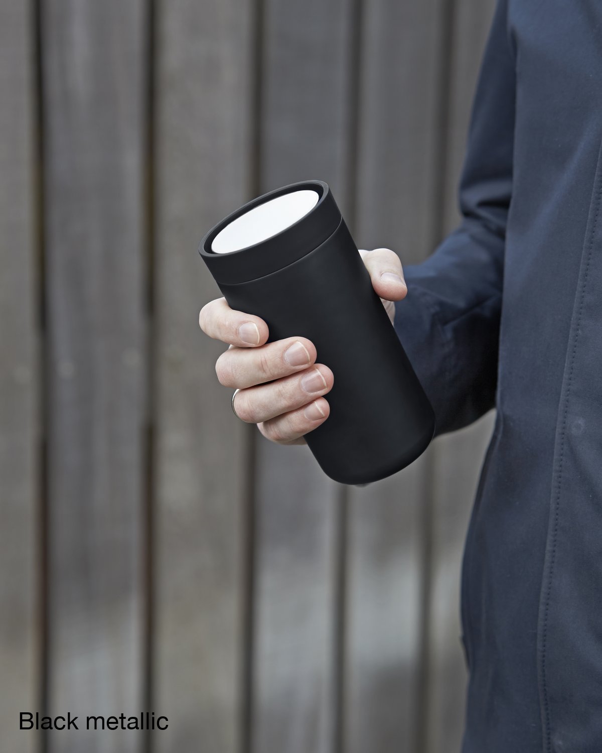 stelton to go click 400ml black metallic miljo