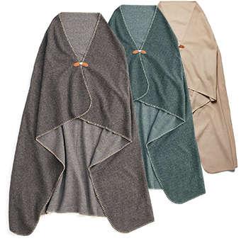Bilton recycled pläd/poncho