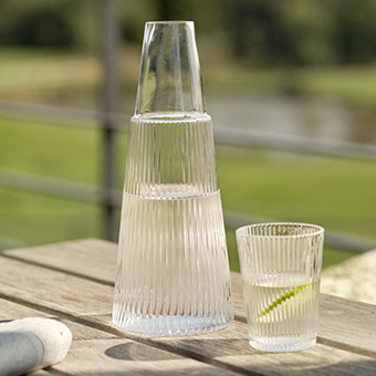 Pilastro karaff med tillhörande glas