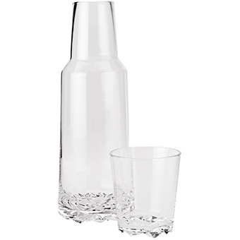 Glacier karaff med tillhörande glas