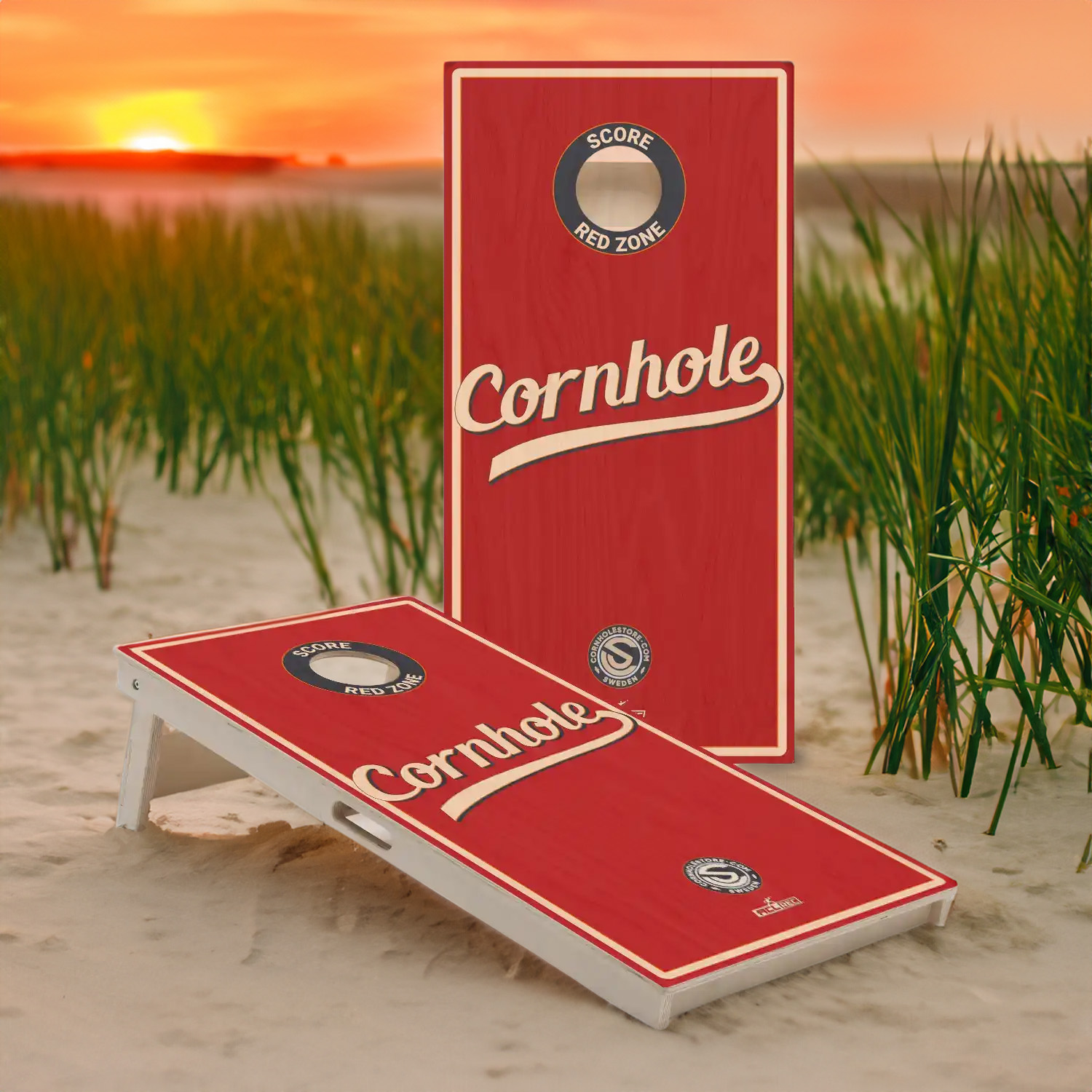 cornhole spel retro miljo