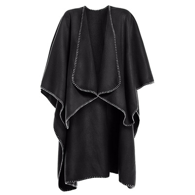 poncho 0078 svart