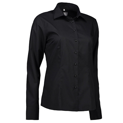 seven seas poplin modernfit dam SS710 svart 1